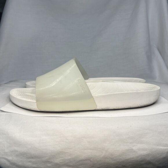 Crocs Splash Slide Sandals Flip Flops White Women 10 - Picture 3 of 8